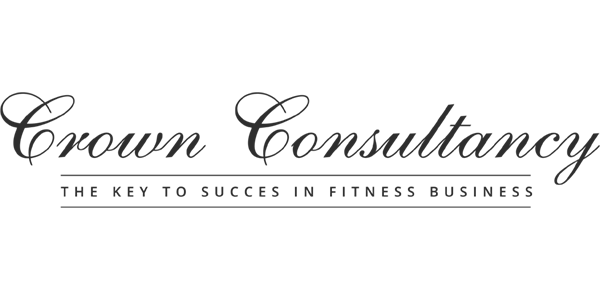 Logo von Crown Consultancy, einer Unternehmensberatung für Fitness und Ernährung, mit dem Leitsatz "Der Schlüssel zum Erfolg im Fitness Business".